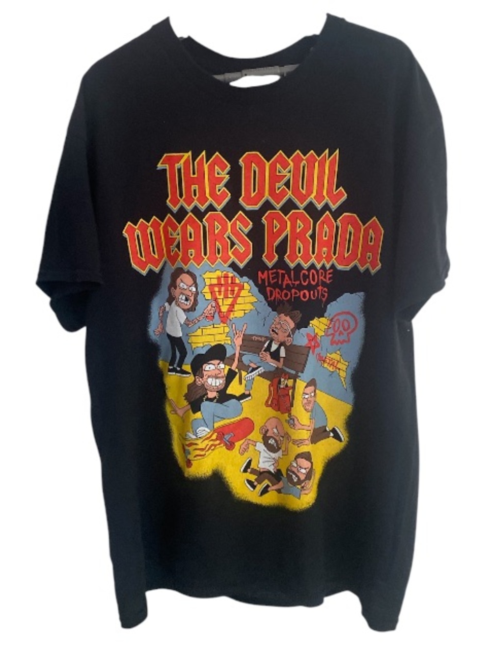 Gildan The Devil Wears Prada Metalcore Dropouts black Graphic Band Tee Large